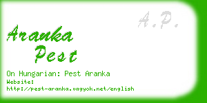 aranka pest business card